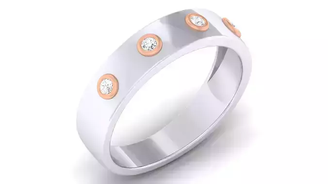 Couple Band Ring 3dm mgx render detail