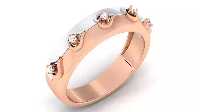 Couple Band Ring 3dm mgx render detail