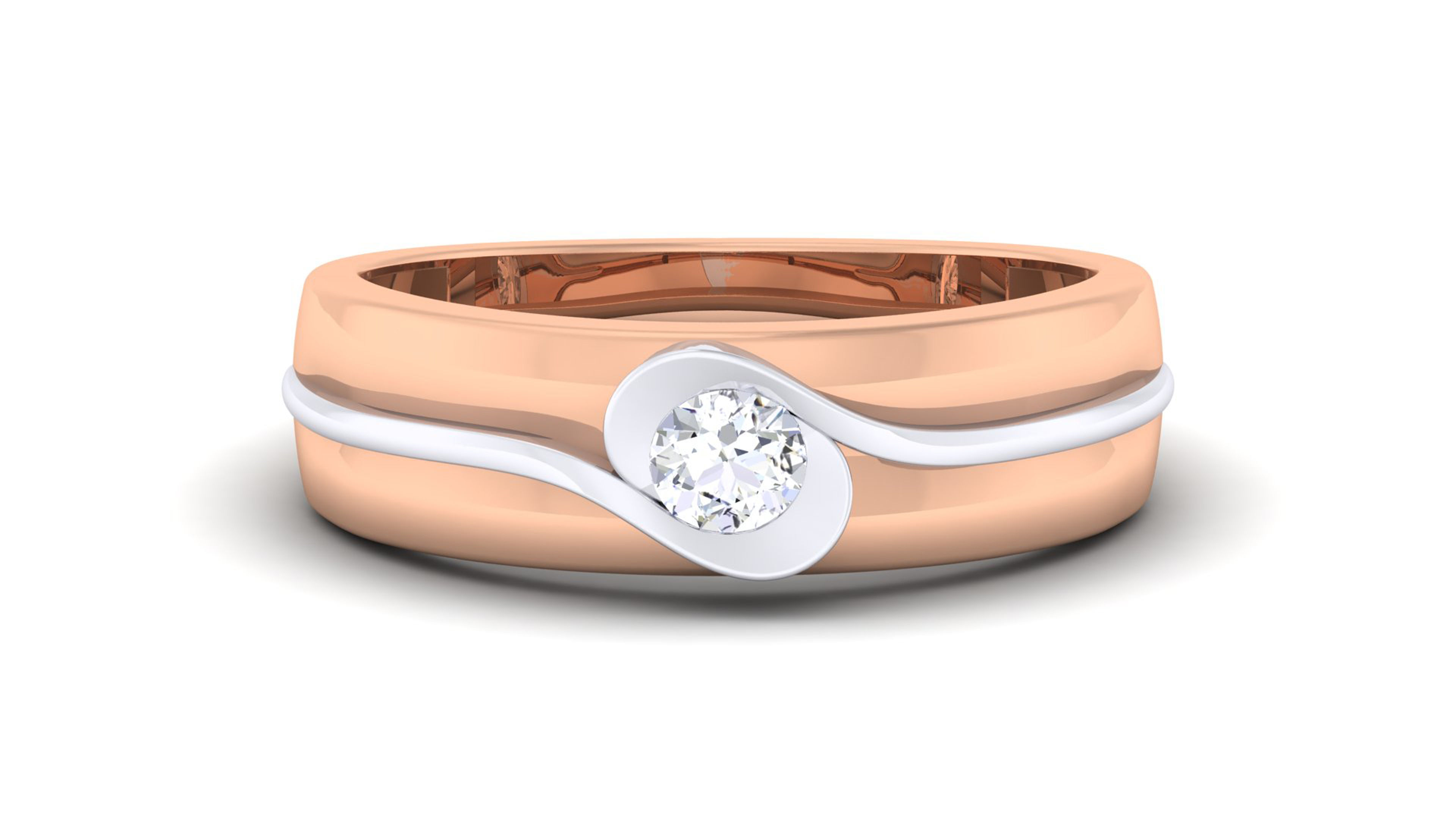 Couple Band Ring 3dm mgx render detail 3D print model_5