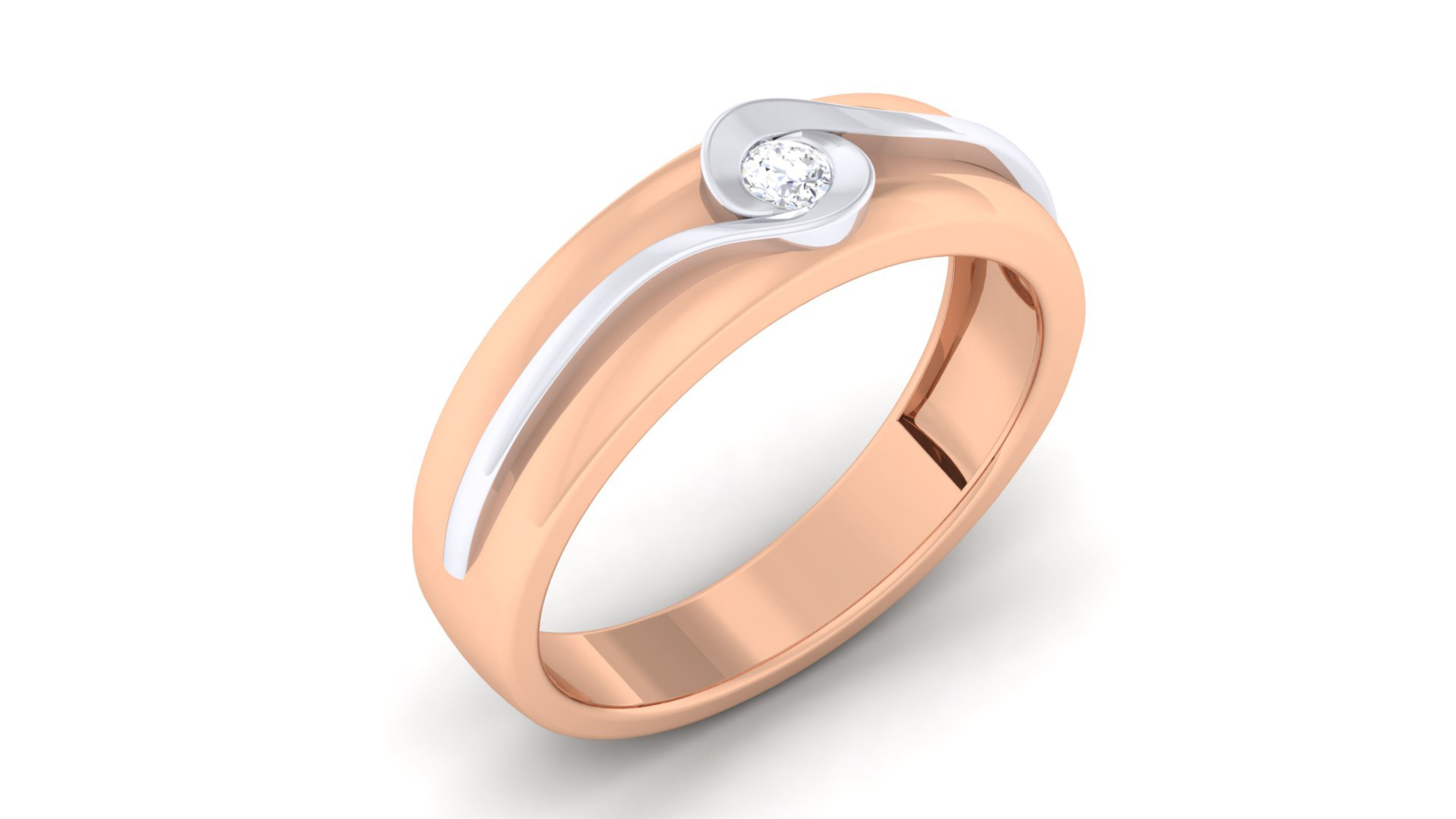 Couple Band Ring 3dm mgx render detail 3D print model_7