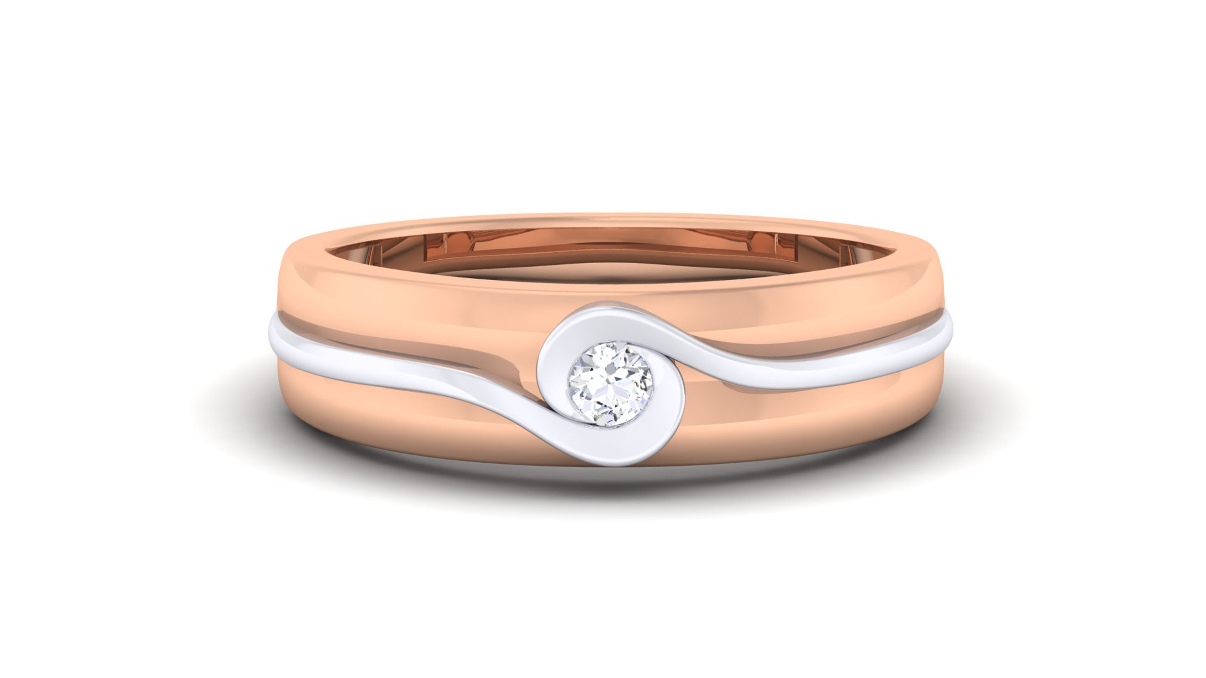 Couple Band Ring 3dm mgx render detail 3D print model_9
