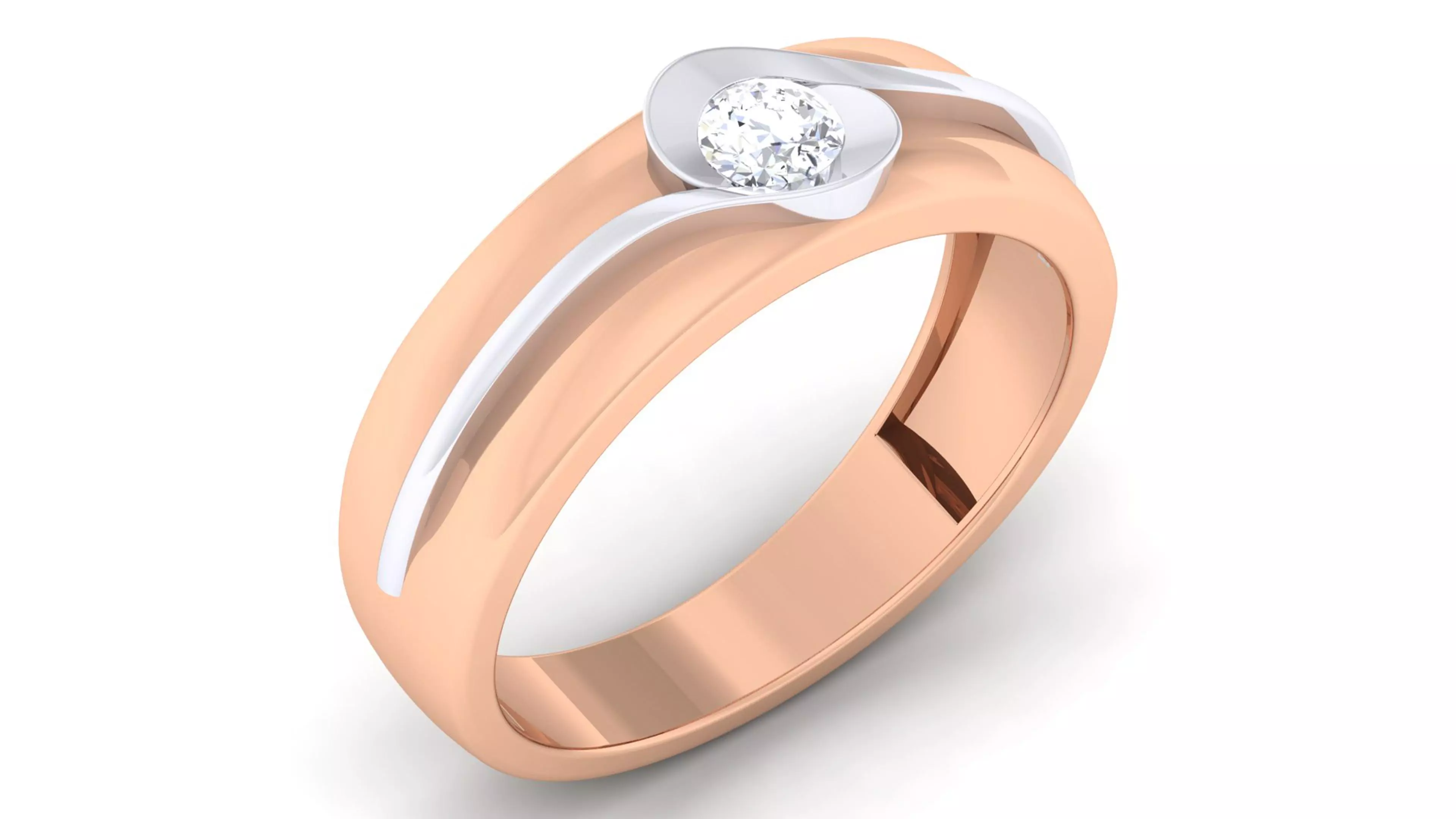 Couple Band Ring 3dm mgx render detail 3D print model_0