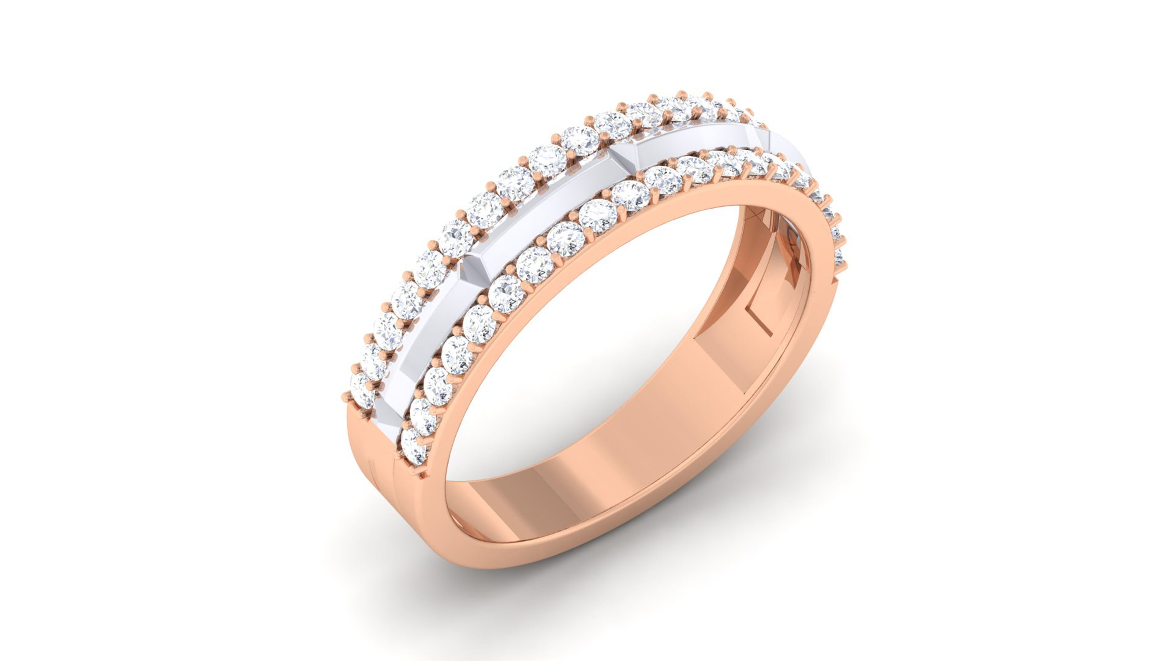 Couple Band Ring 3dm mgx render detail 3D print model_7