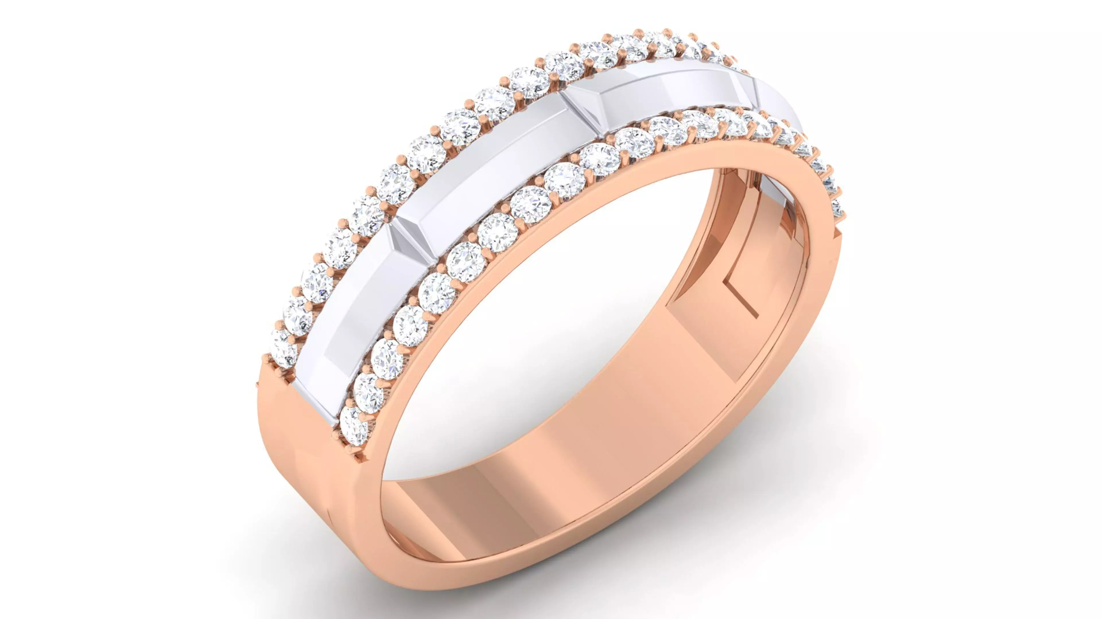 Couple Band Ring 3dm mgx render detail 3D print model_0