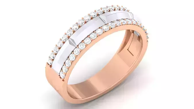 Couple Band Ring 3dm mgx render detail