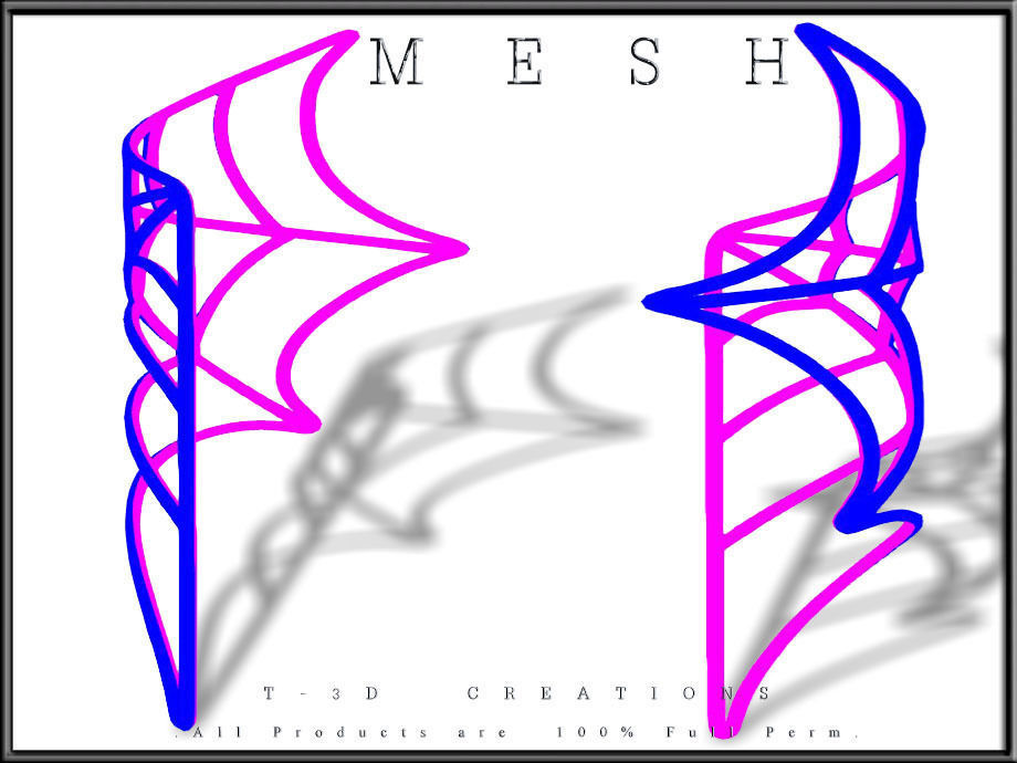 Spiderweb 02 - Curved  Low-poly 3D model_9