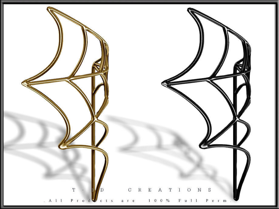 Spiderweb 02 - Curved  Low-poly 3D model_10