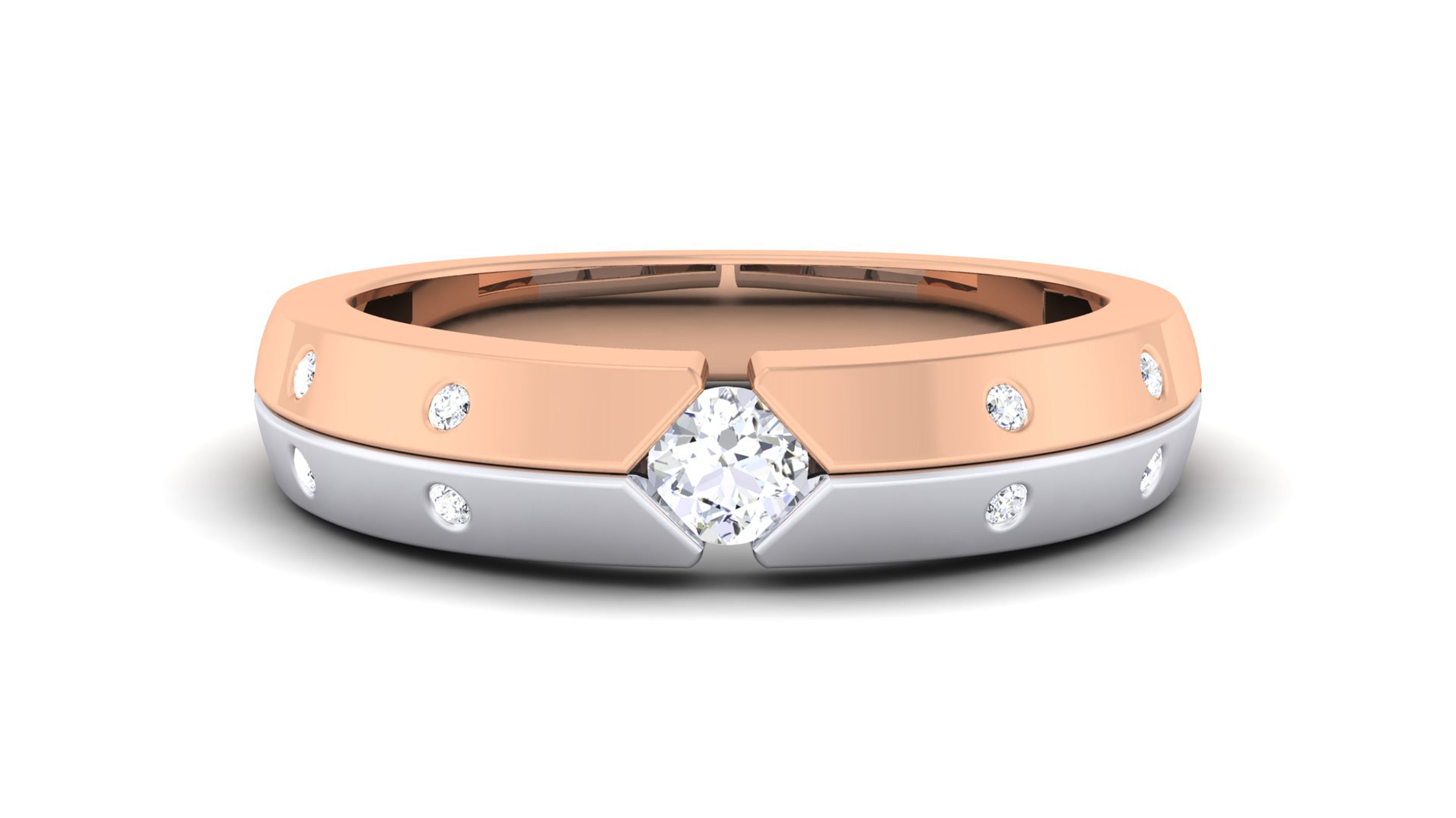 Couple Band Ring 3dm mgx render detail 3D print model_5