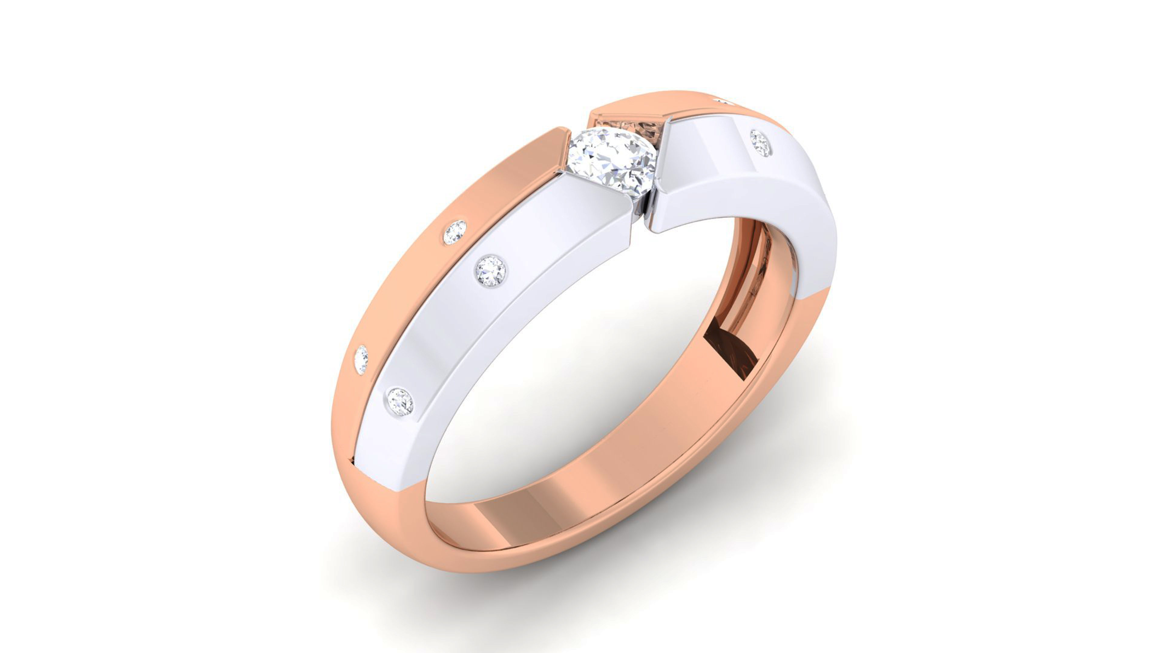 Couple Band Ring 3dm mgx render detail 3D print model_7