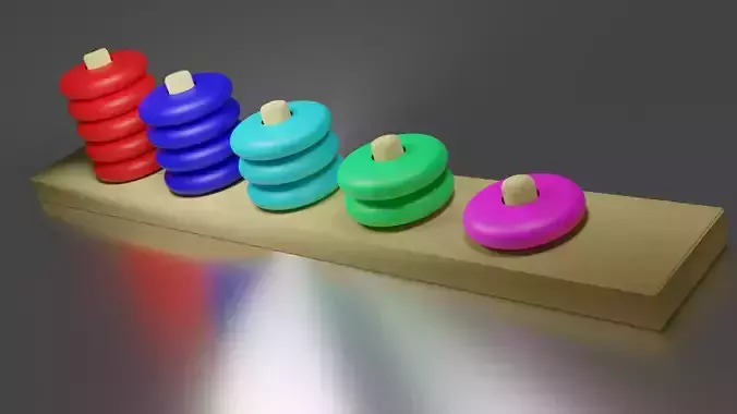 Pyramid wooden stacking toy