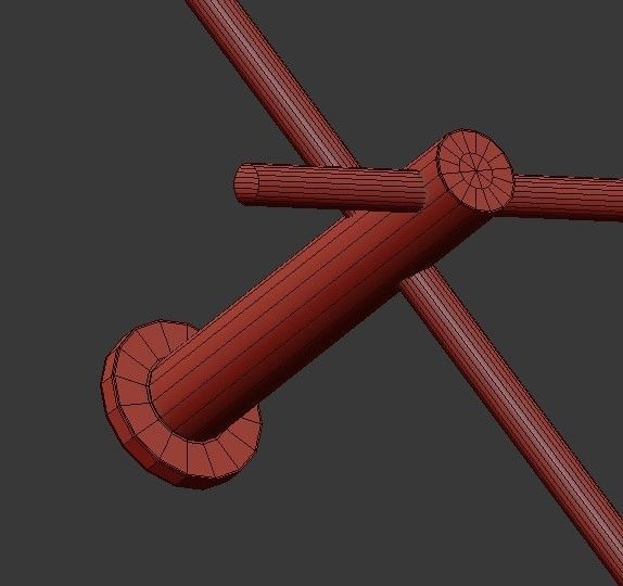 DOTOS 2 gold wall lamp with three circles 3D model_7