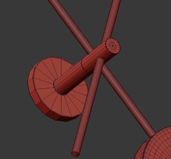 DOTOS 2 gold wall lamp with three circles 3D model_5