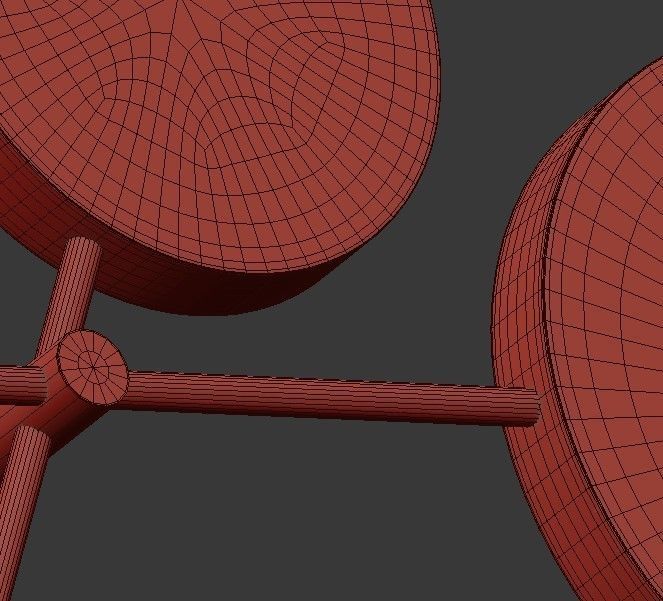 DOTOS 2 gold wall lamp with three circles 3D model_6