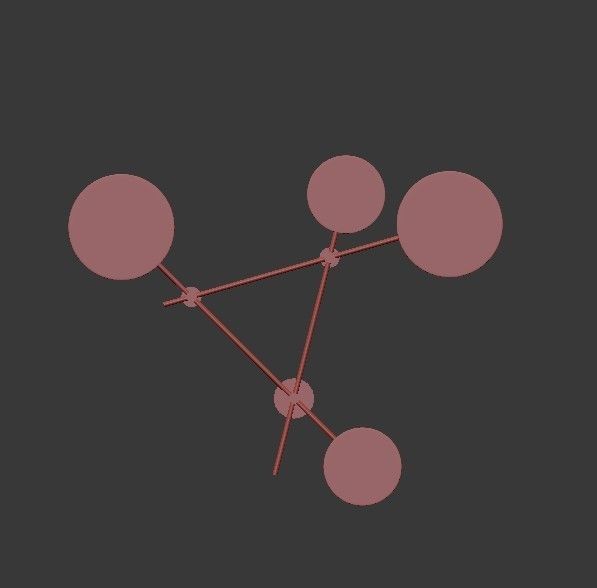 DOTOS 2 gold wall lamp with three circles 3D model_2