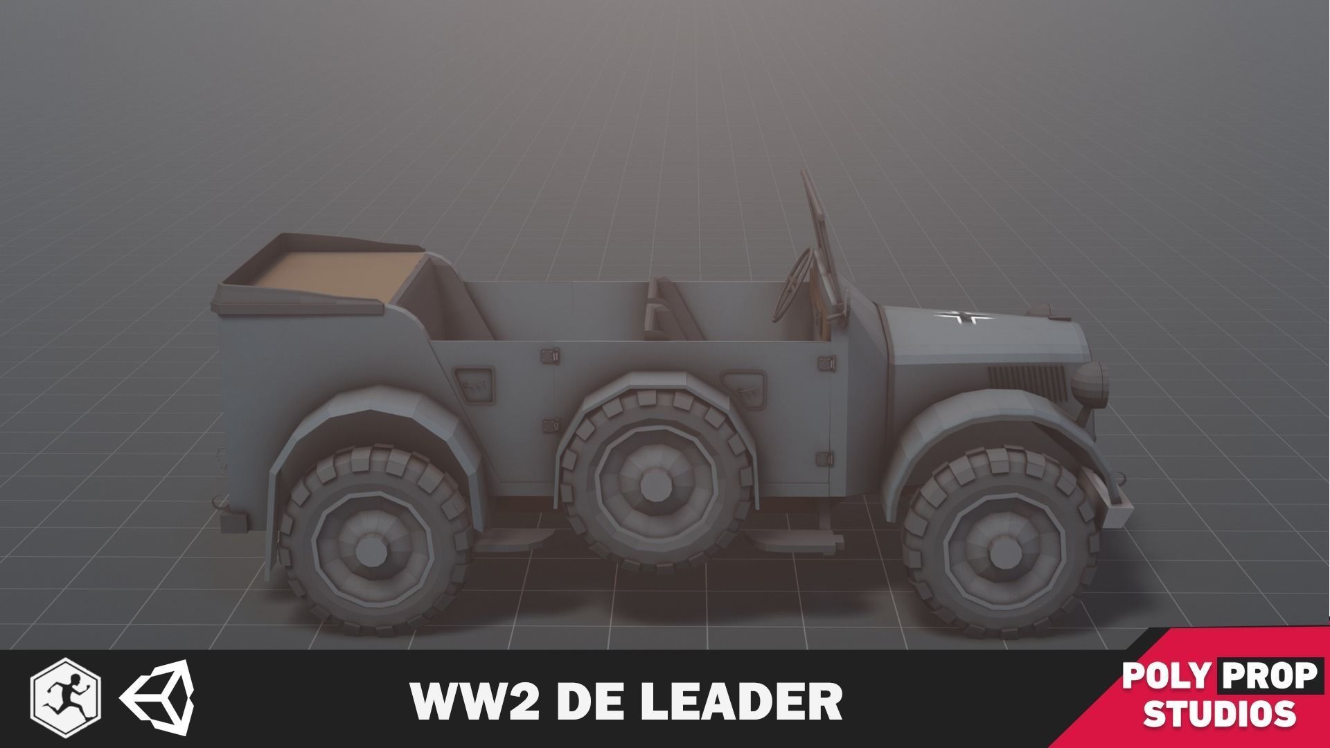 WW2 DE Leader Low-poly 3D model_1