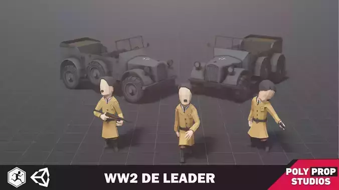 WW2 DE Leader Low-poly 3D model