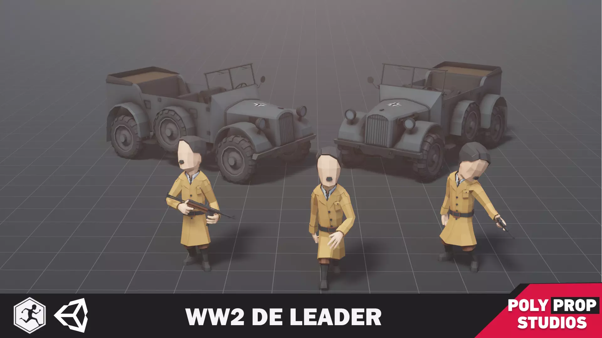 WW2 DE Leader Low-poly 3D model_0