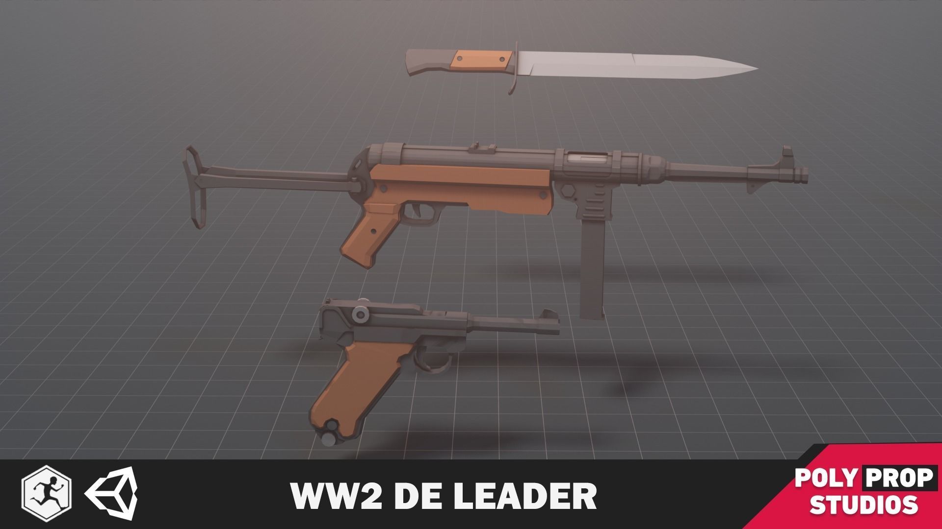 WW2 DE Leader Low-poly 3D model_3