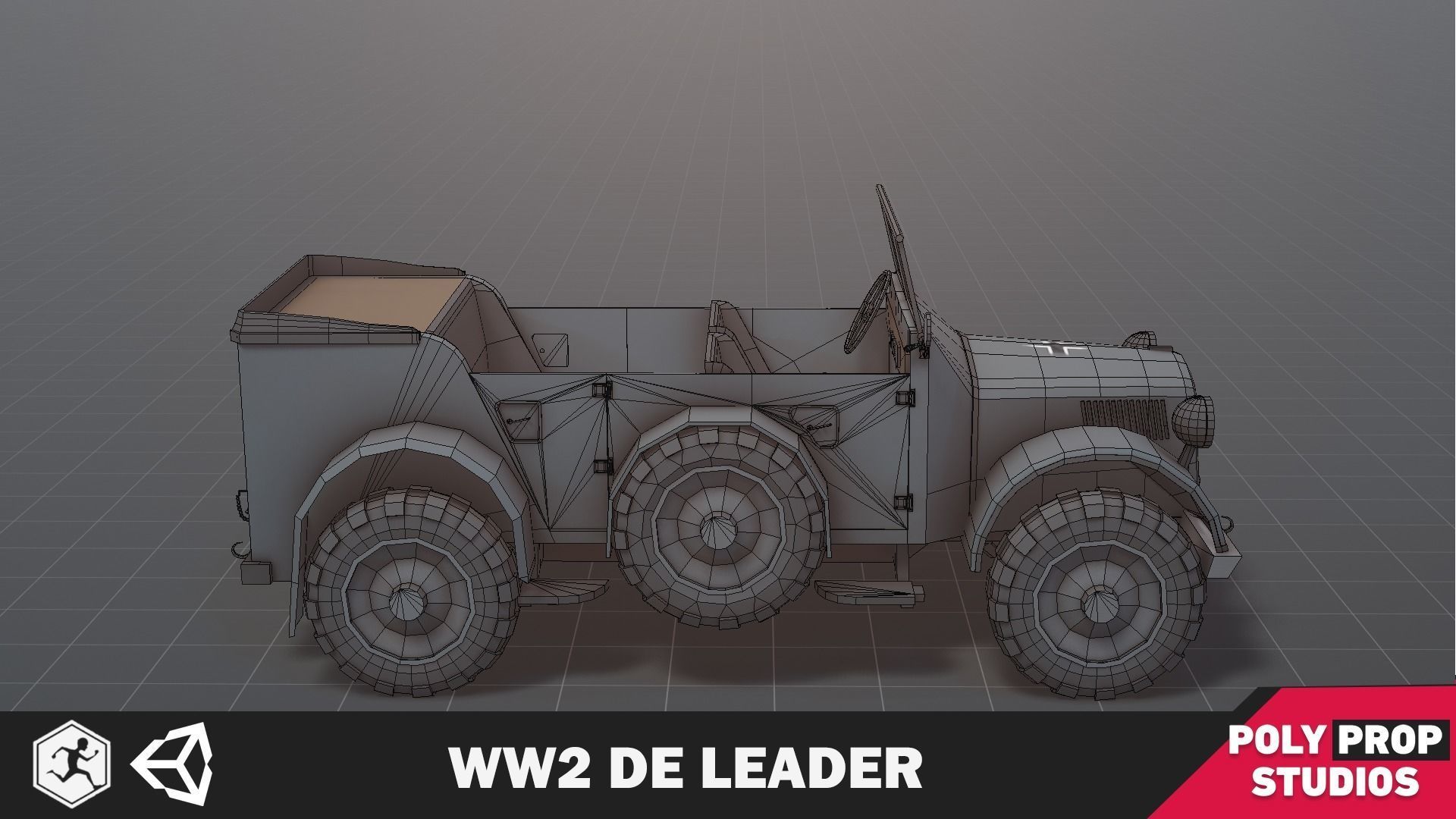 WW2 DE Leader Low-poly 3D model_5