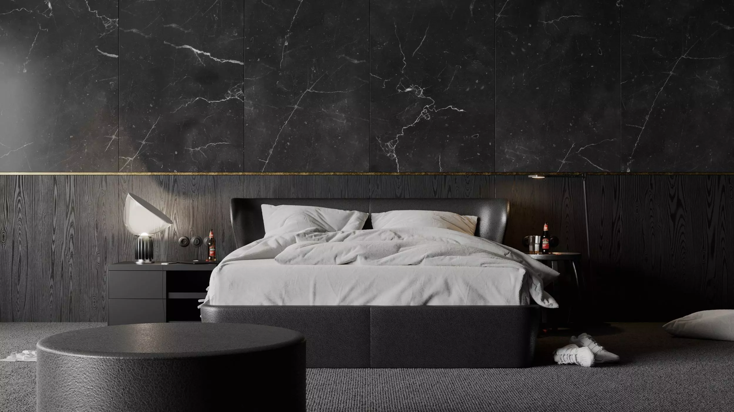 Black Bedroom 3D model