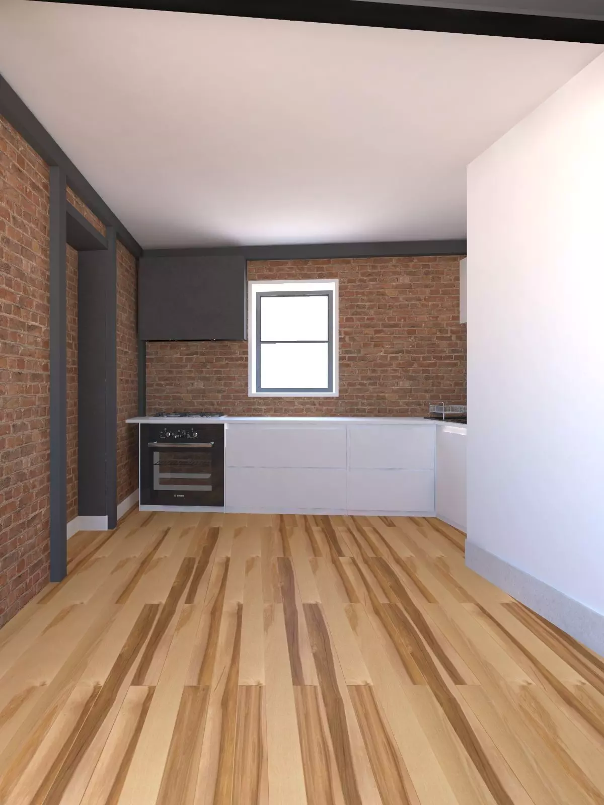 studio with kitchen Free 3D model