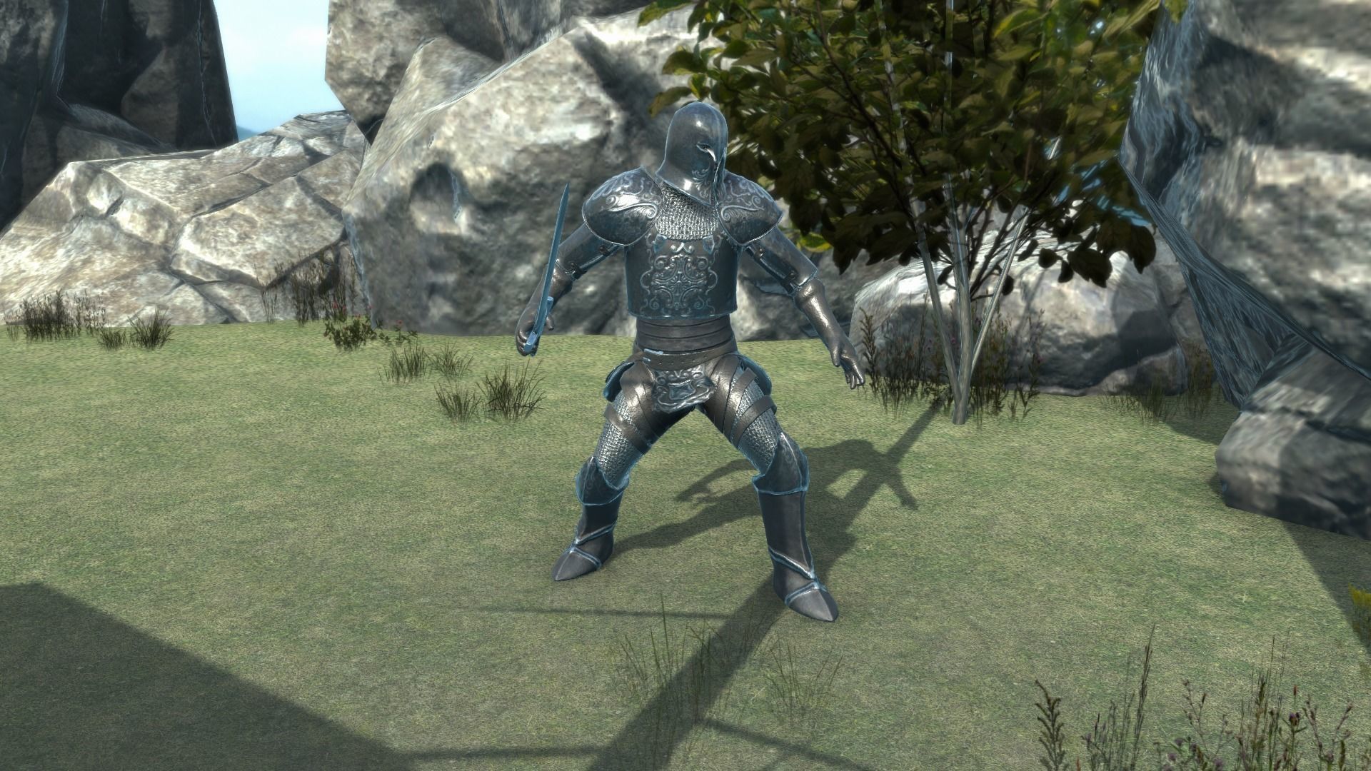 Medieval Knight Low-poly 3D model_8