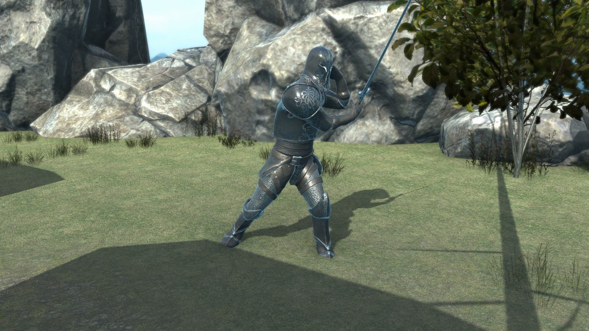 Medieval Knight Low-poly 3D model_6