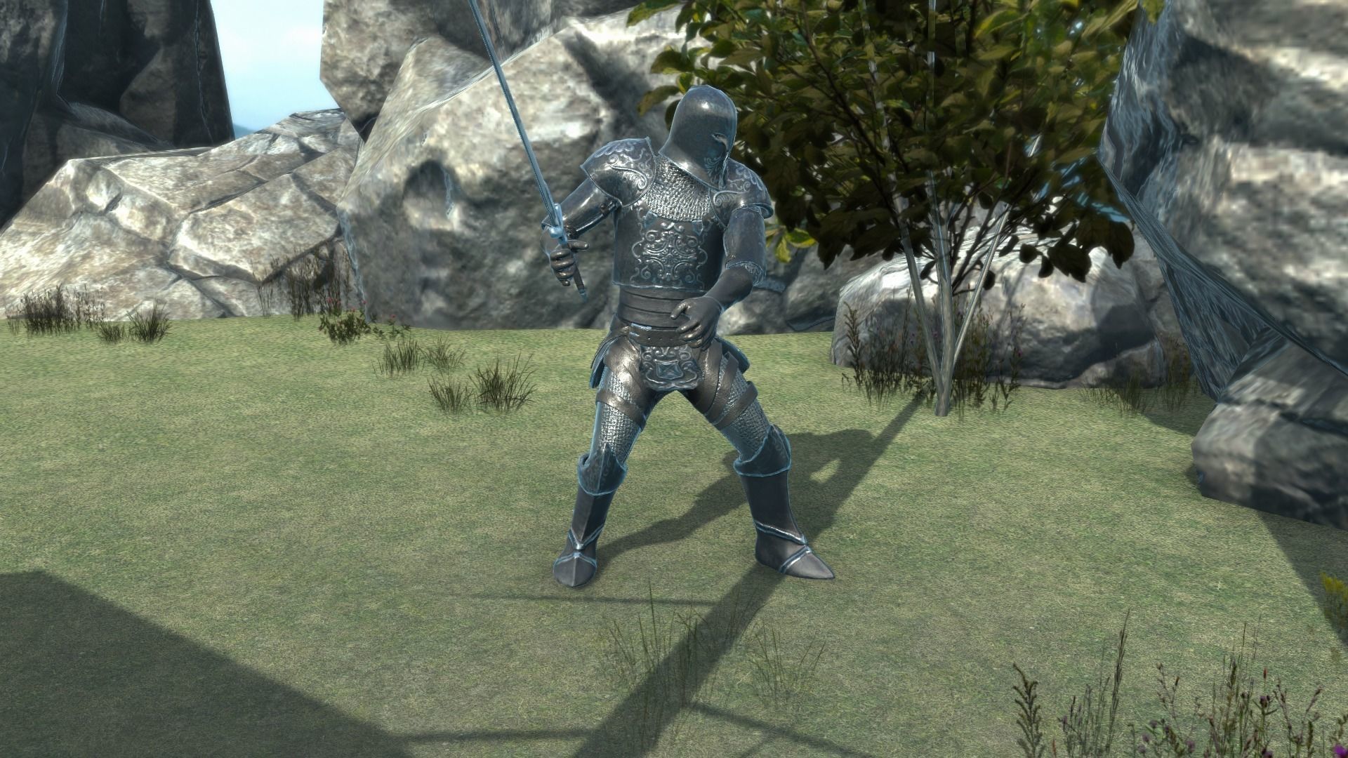 Medieval Knight Low-poly 3D model_7