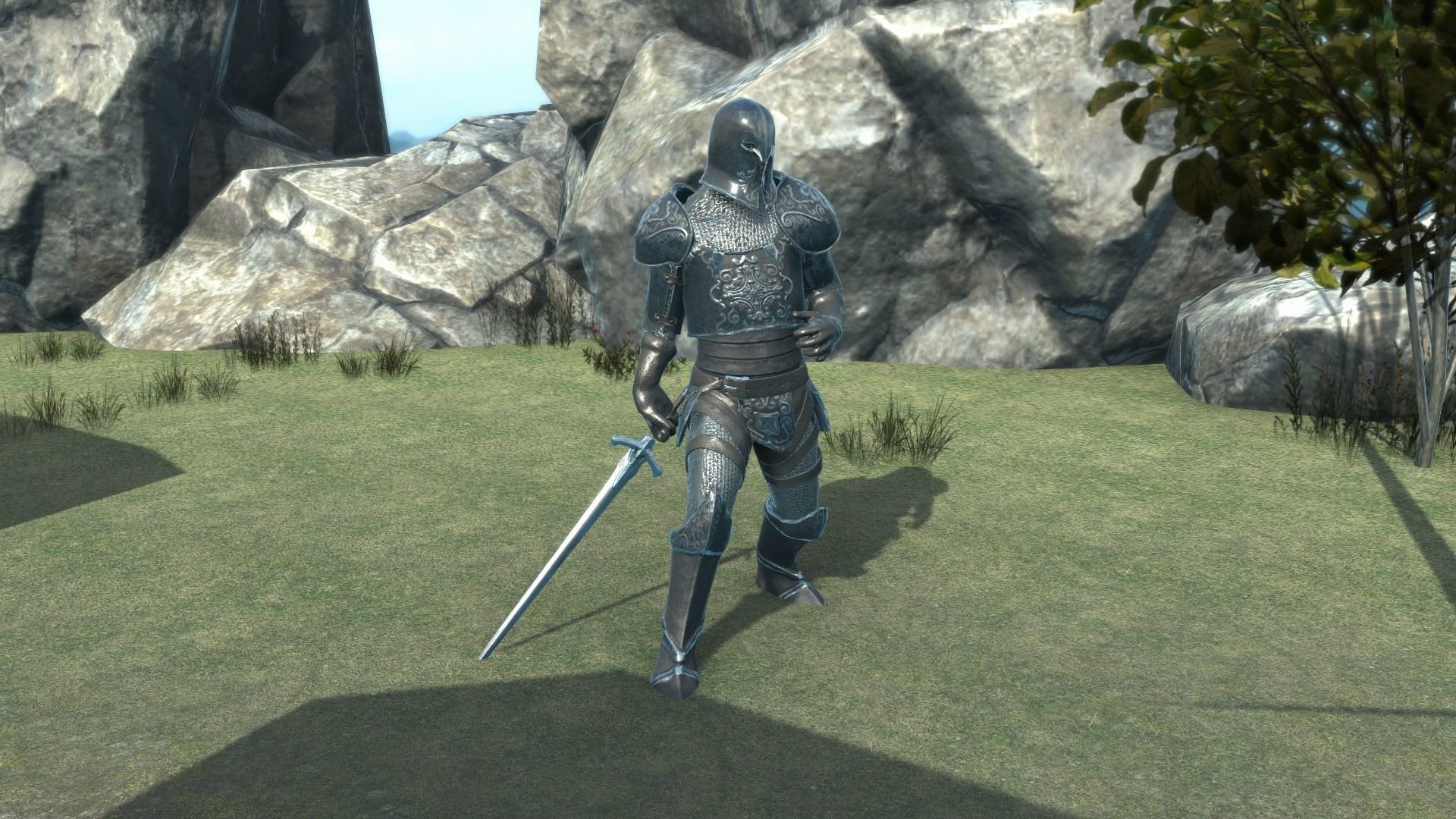 Medieval Knight Low-poly 3D model_5