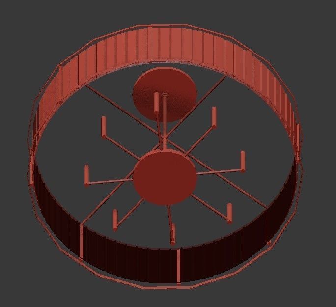 HERA OVAL CHANDELIER By Arteriors Home 3D model_2