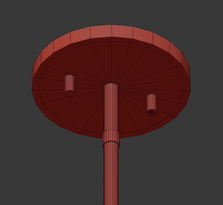 FULTON chandelier with clear glass balls and brass accents 3D model_5