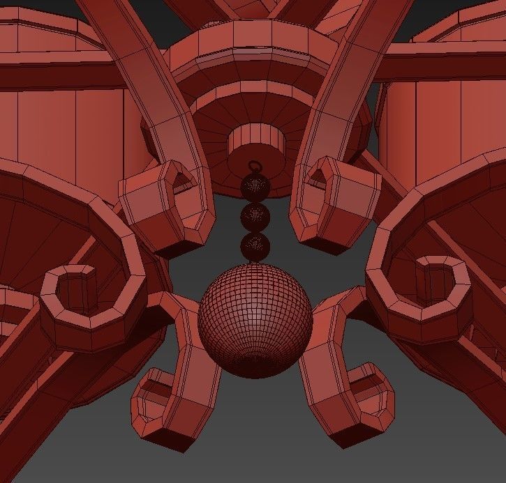 ROSENDAL light chandelier with shades 3D model_7