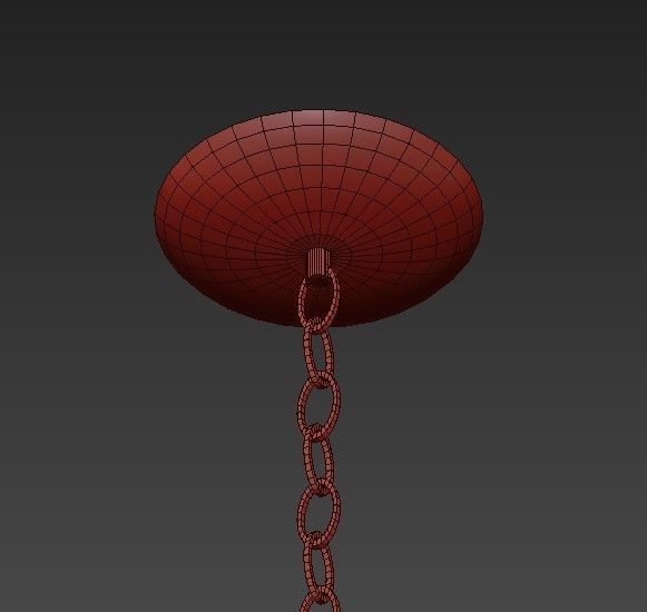 ROSENDAL light chandelier with shades 3D model_3