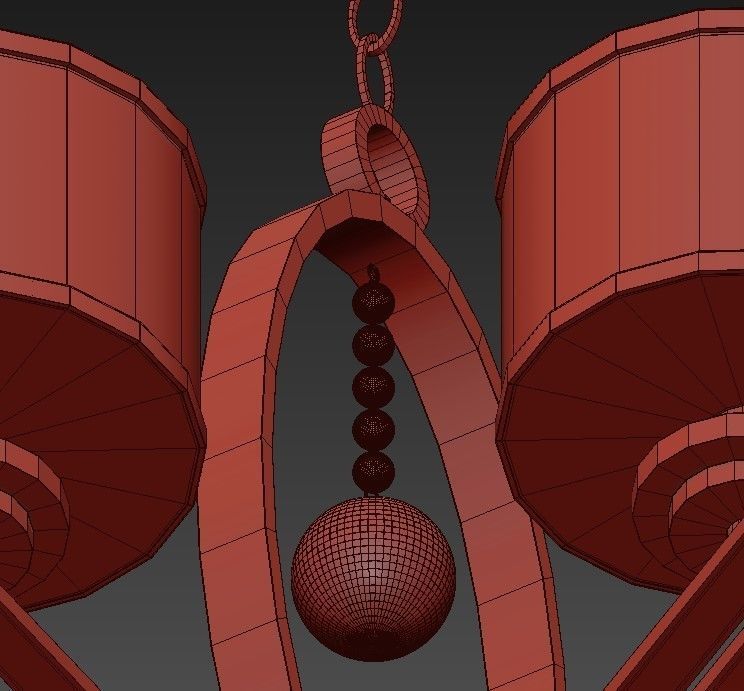 ROSENDAL light chandelier with shades 3D model_8