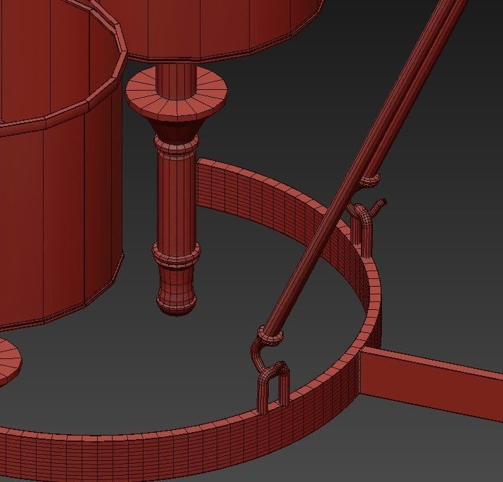 FAIRMONT light chandelier with lampshade 3D model_7