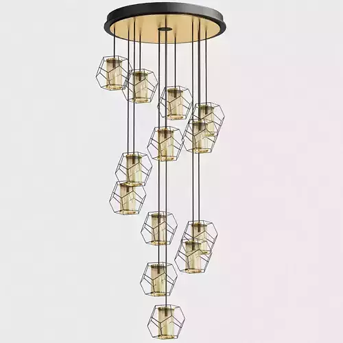BETTINO chandelier made of metal and glass