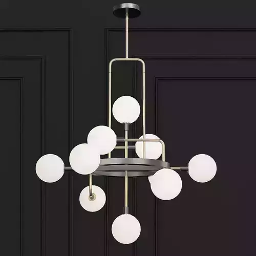 VIAGGIO chandelier with balls hanging from it