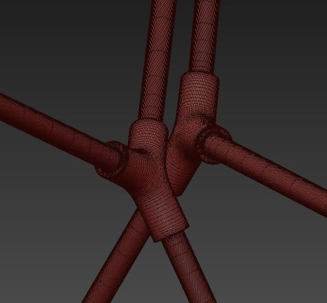 DIVERGENCE chandelier with four lights 3D model_3