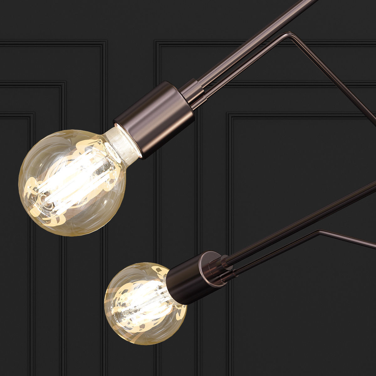 DIVERGENCE chandelier with four lights 3D model_1