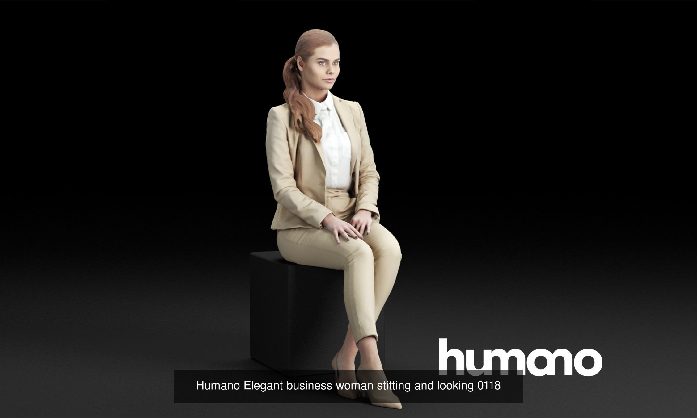 Humano 5-Pack -Business meeting - 5x 3D models 01B 3D Model Collection_4