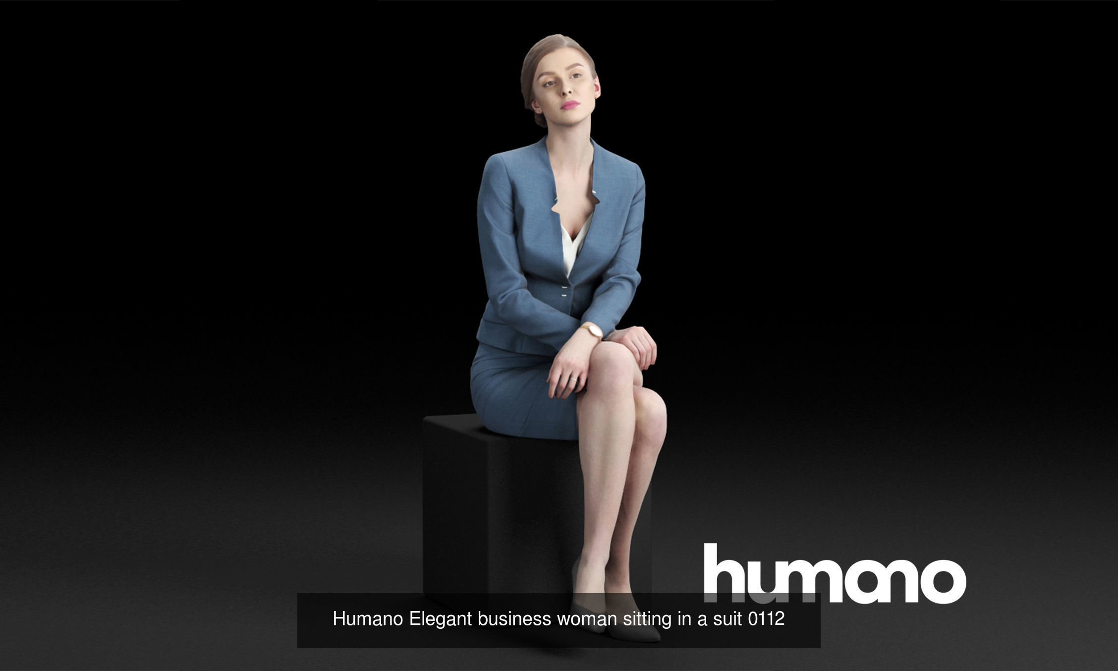 Humano 5-Pack -Business meeting - 5x 3D models 01B 3D Model Collection_1