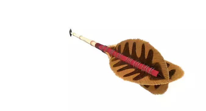 arrow 3d model feathered dart