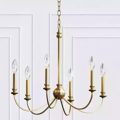 ALEXANDER brass chandelier with five lights
