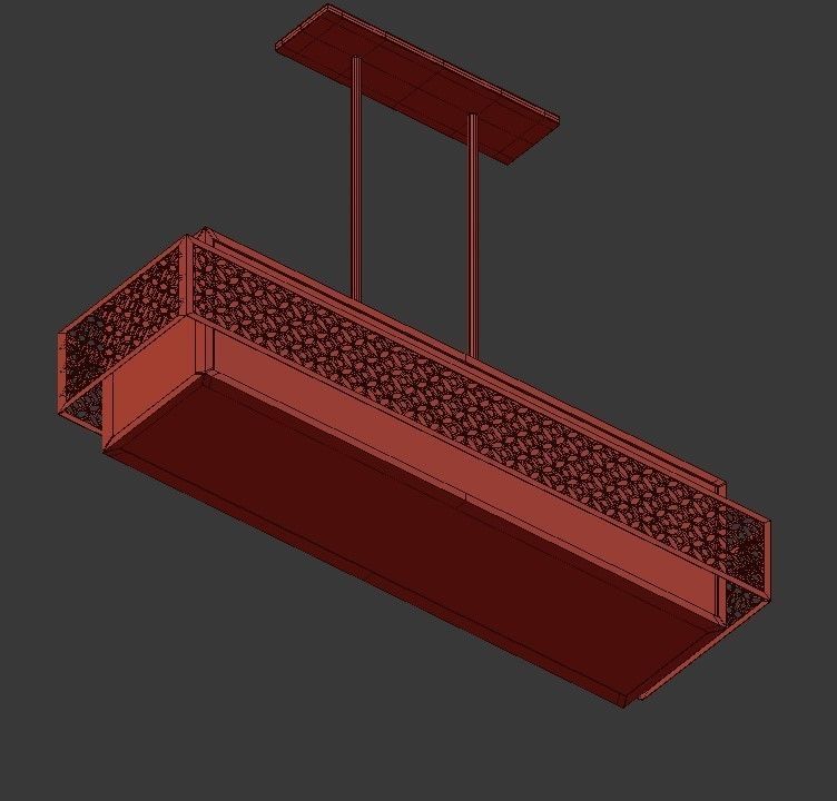 KENNEY rectangular pendant light fixture 3D model_6