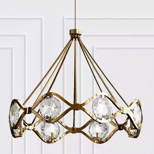 QUINCY pendant light with circles hanging from it