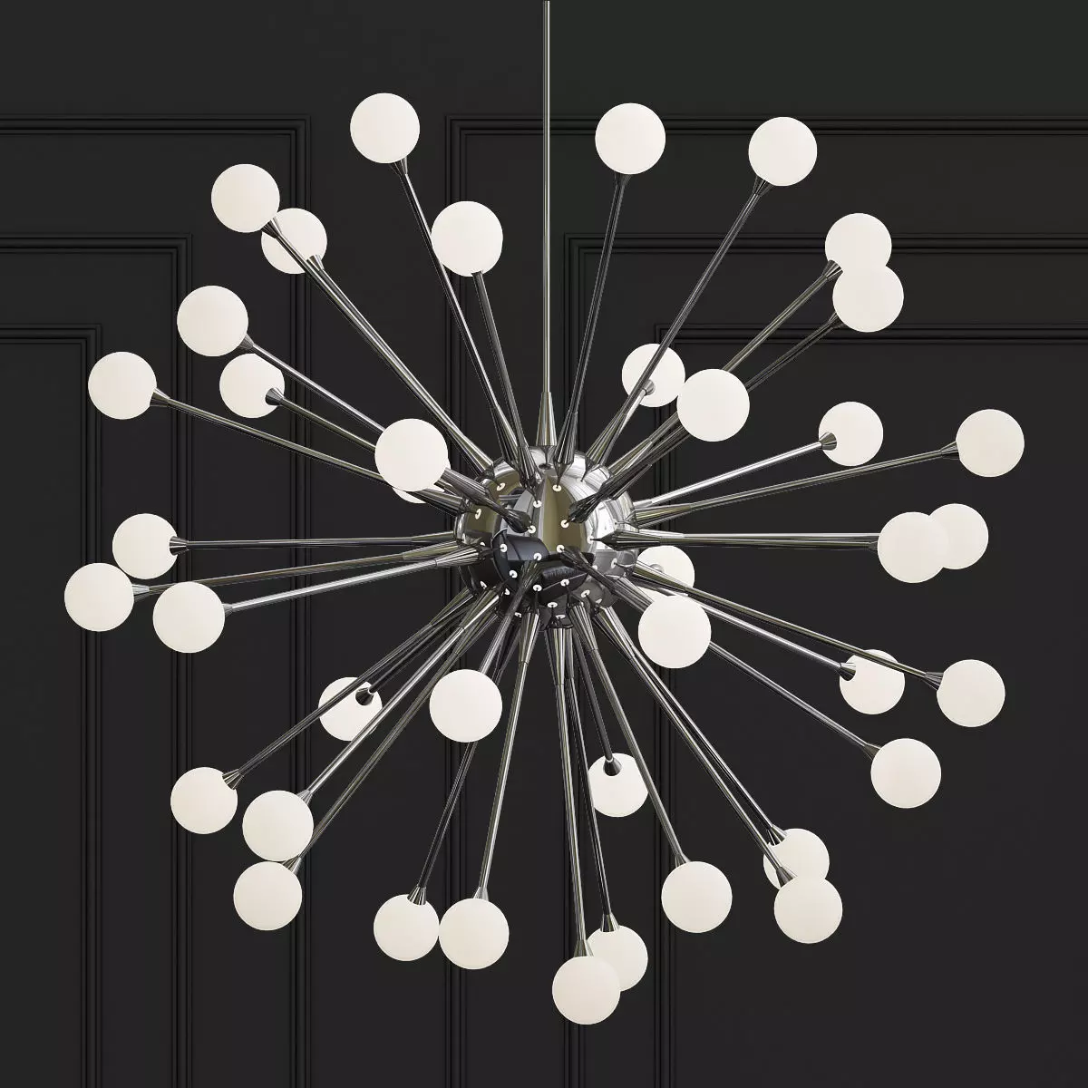 IMPULSE chandelier with balls hanging from it 3D model
