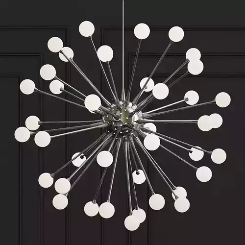 IMPULSE chandelier with balls hanging from it