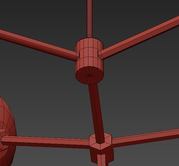 NABILA chandelier with balls hanging from it 3D model_1