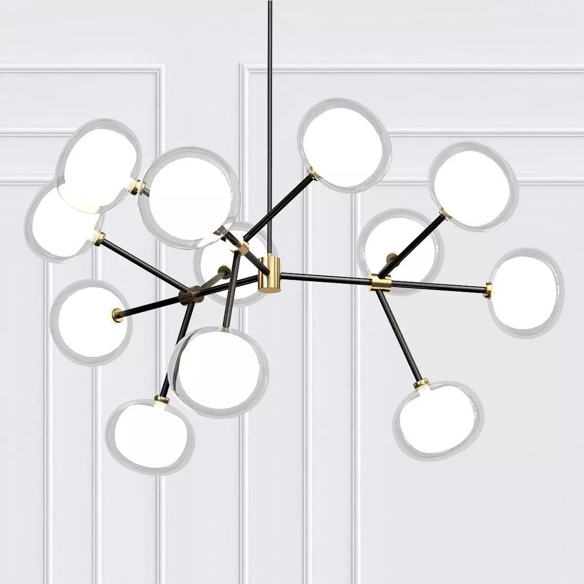 NABILA chandelier with balls hanging from it 3D model_0