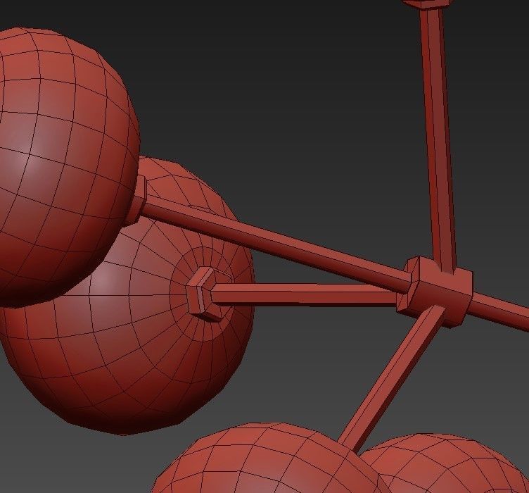 NABILA chandelier with balls hanging from it 3D model_6